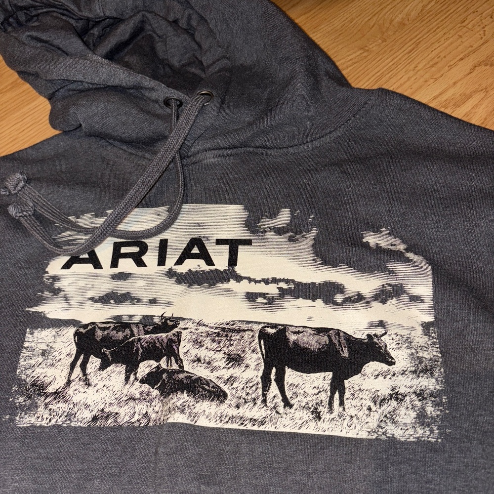 Ariat hooded cattle sweatshirt